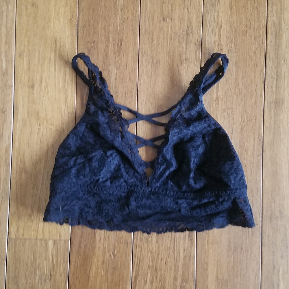 Black lace bralette